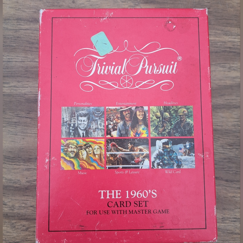 Trival Pursuit 1960s card set made in 1990